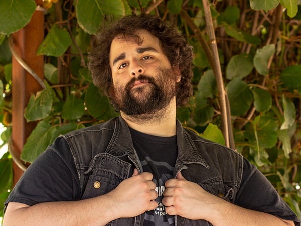 Operation FreeSoul poet David "AndYes" Loret de Mola in the CapRadio Garden